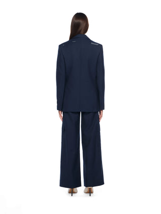 OFF WHITE Gabardine Label Tomboy Blazer