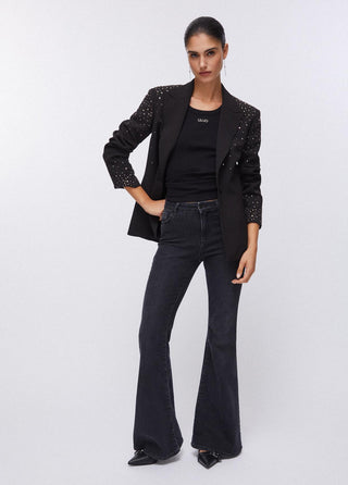LIU JO Slim fit blazer with jewel embroidery