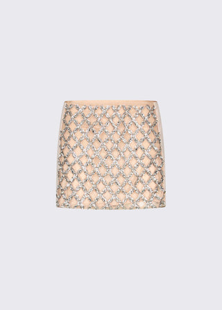 LIU JO Mini skirt with jewel embroidery