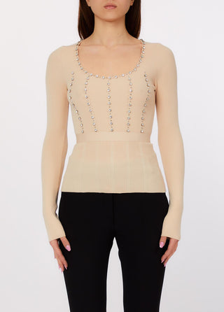 LIU JO Jumper with jewel embroidery