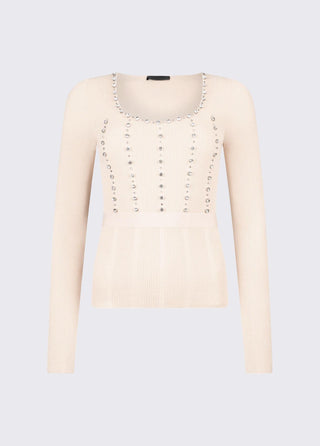 LIU JO Jumper with jewel embroidery
