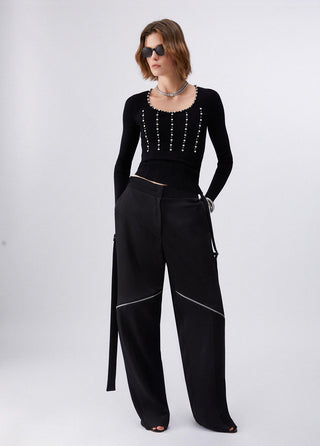 LIU JO Jumper with jewel embroidery