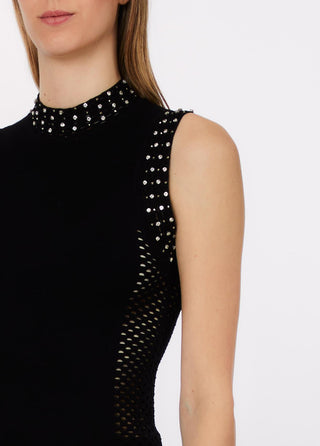 LIU JO Gilet with jewel embroidery