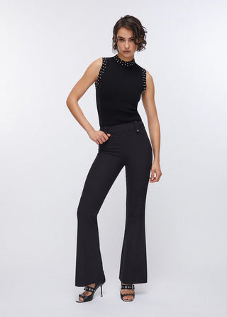 LIU JO Gilet with jewel embroidery