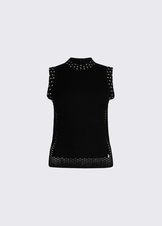 LIU JO Gilet with jewel embroidery