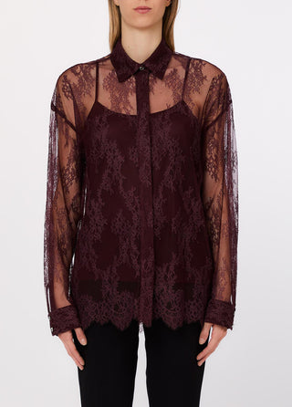 LIU JO Chantilly lace shirt