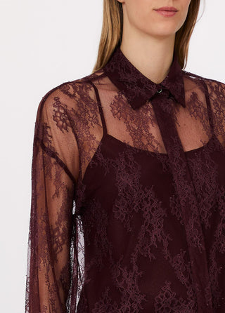 LIU JO Chantilly lace shirt
