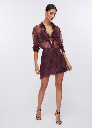 LIU JO Chantilly lace shirt