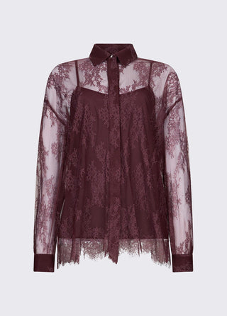 LIU JO Chantilly lace shirt