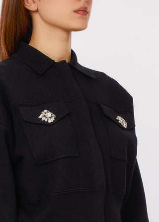 LIU JO  Knit jacket with bejewelled buttons