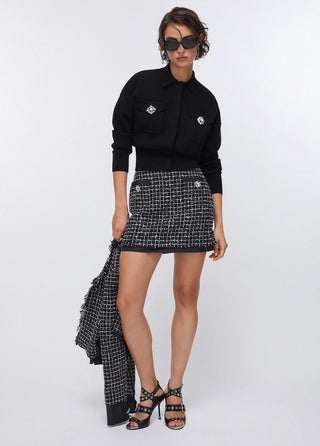 LIU JO  Knit jacket with bejewelled buttons