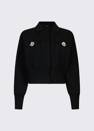 LIU JO  Knit jacket with bejewelled buttons