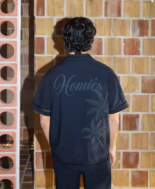 HOMIÉS MARBELLA PALM TREE SHIRT BLACK