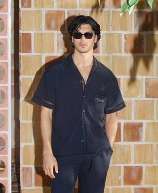 HOMIÉS MARBELLA PALM TREE SHIRT BLACK