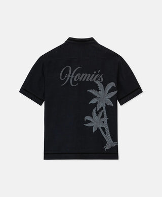 HOMIÉS MARBELLA PALM TREE SHIRT BLACK