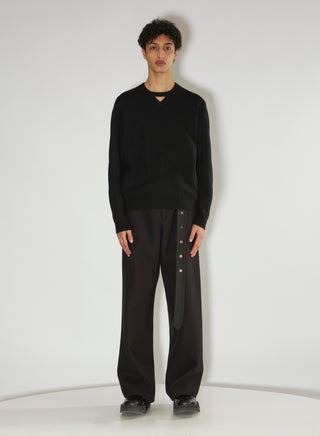 NEIL BARRETT,Ready To Wear TRIANGLE NECK DETAIL SWEATER