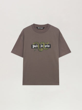 PALM ANGELS Snake Box Logo Regular T-Shirt