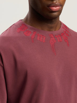 Palm Angels Neck Logo Regular T-Shirt