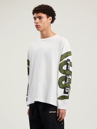 PALM ANGELS Snake Box Logo Long Sleeve T-Shirt