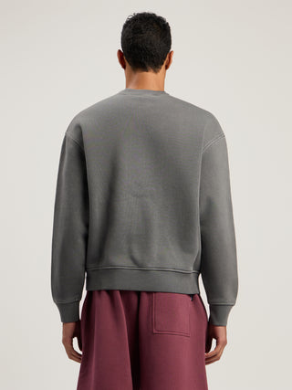 PALM ANGELS Neck Logo Regular Crewneck Sweatshirt