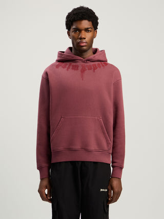 PALM ANGELS Neck Logo Regular Hoodie