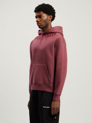 PALM ANGELS Neck Logo Regular Hoodie