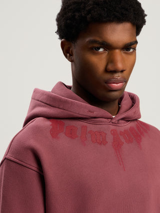 PALM ANGELS Neck Logo Regular Hoodie