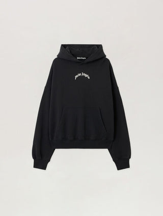 PALM ANGELS Curved Logo Loose Hoodie