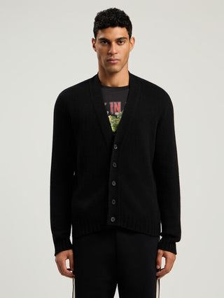 PALM ANGELS Curved Logo Cardigan