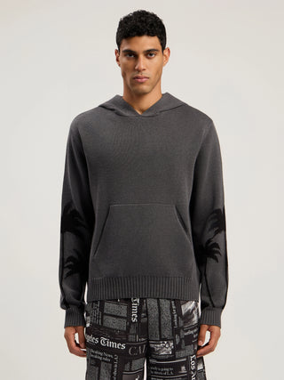 PALM ANGELS Knit Hooded Sweatshirt