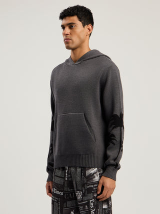 PALM ANGELS Knit Hooded Sweatshirt