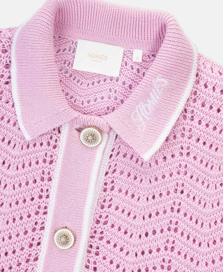 HOMIÉS Marbella KNIT CROP POLO WOMAN PINK