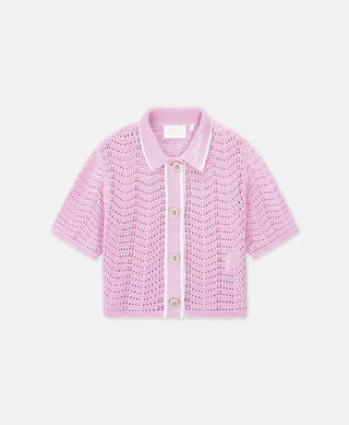 HOMIÉS Marbella KNIT CROP POLO WOMAN PINK