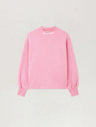 PALM ANGELS Curved Logo Collar Balloon Sweatshirt