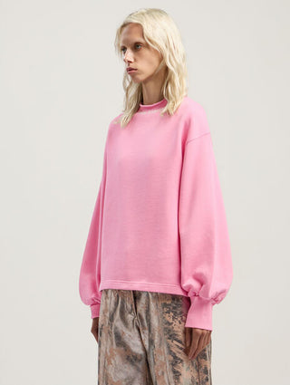 PALM ANGELS Curved Logo Collar Balloon Sweatshirt