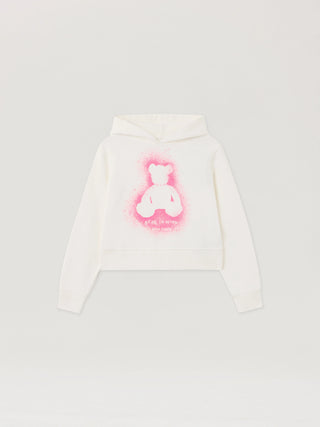 PALM ANGELS Spray Bear Fitted Hoodie
