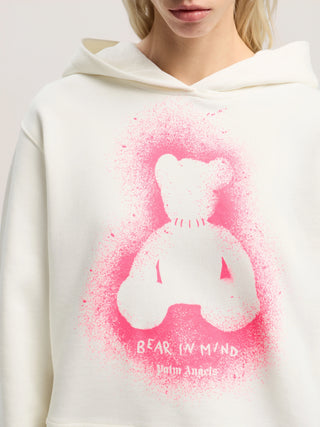 PALM ANGELS Spray Bear Fitted Hoodie