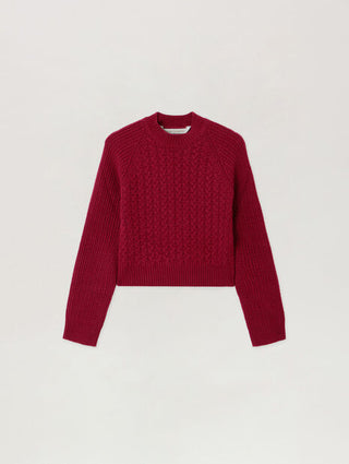 PALM ANGELS Curved Logo Ribbed Sweater