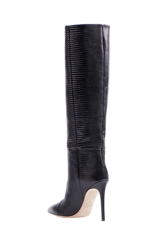 PARIS TEXAS,Shoes Croc-effect leather knee-high boots