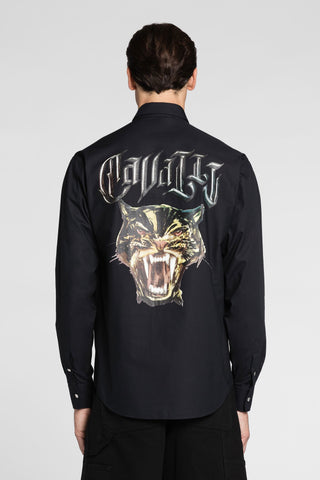 Roberto Cavalli Logo print cotton shirt