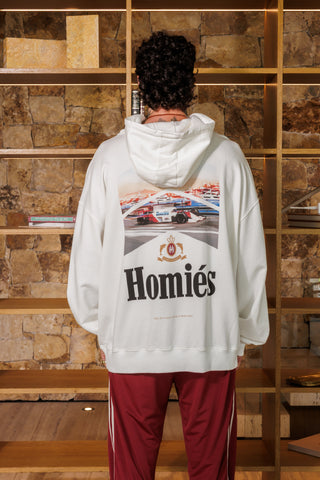 HOMIÉS MARBELLA RACING LIMITED HOODIE VINTAGE WHITE