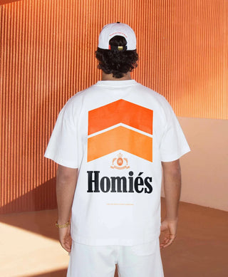 HOMIÉS Marbella RACING T-SHIRT WHITE ORANGE