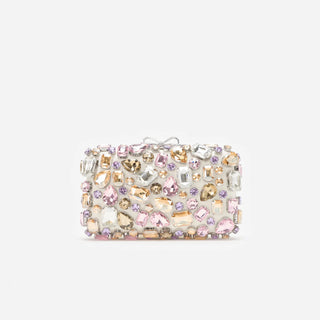 SELF PORTRAIT Multi Crystal Embellished Clutch Bag