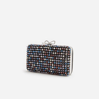 SELF PORTRAIT Multi Crystal Chainmail Clutch