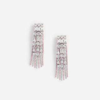 SELF PORTRAIT Crystal Pink Droplet Earrings