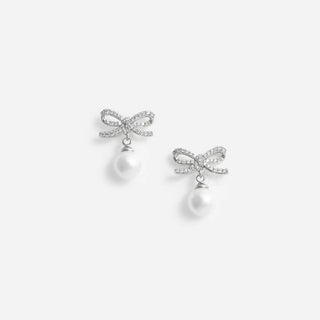 SELF PORTRAIT Bow Pearl Earrings