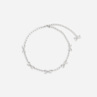 SELF PORTRAIT Crystal Bow Necklace
