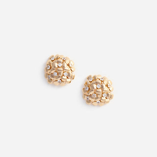 SELF PORTRAIT Gold Flower Cluster Earrings