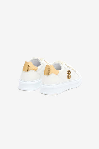 Roberto Cavalli Sneakers With Monogram Mirror Snake