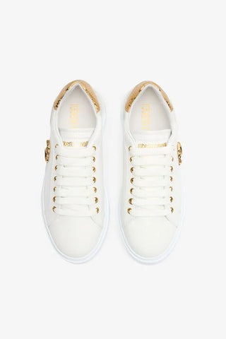 Roberto Cavalli Sneakers With Monogram Mirror Snake